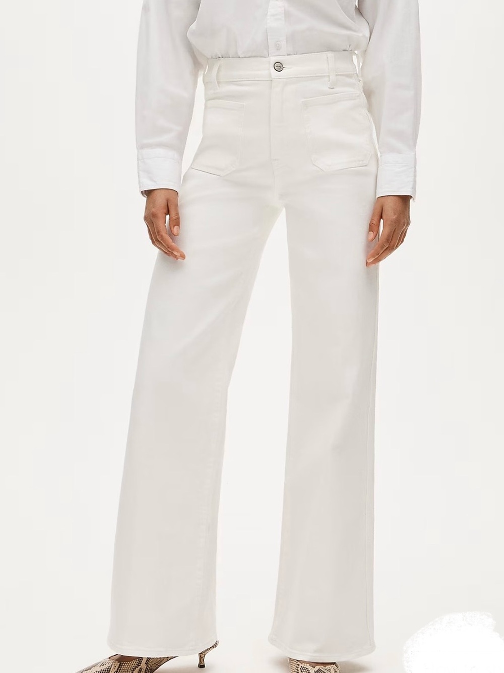 J. Crew White Patch-Pocket Denim Trousers Jeans W 25